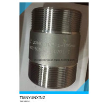 Forged Duplex Stainless Steel Fittings Tbe Threaded Nipple
